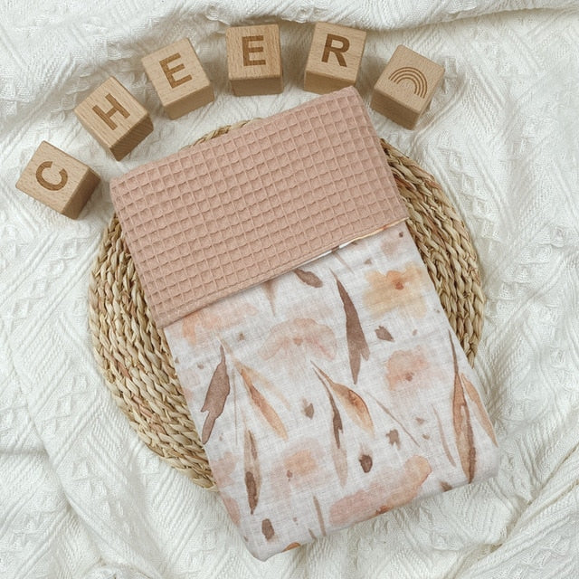 Luxurious Floral Waffle Blanket