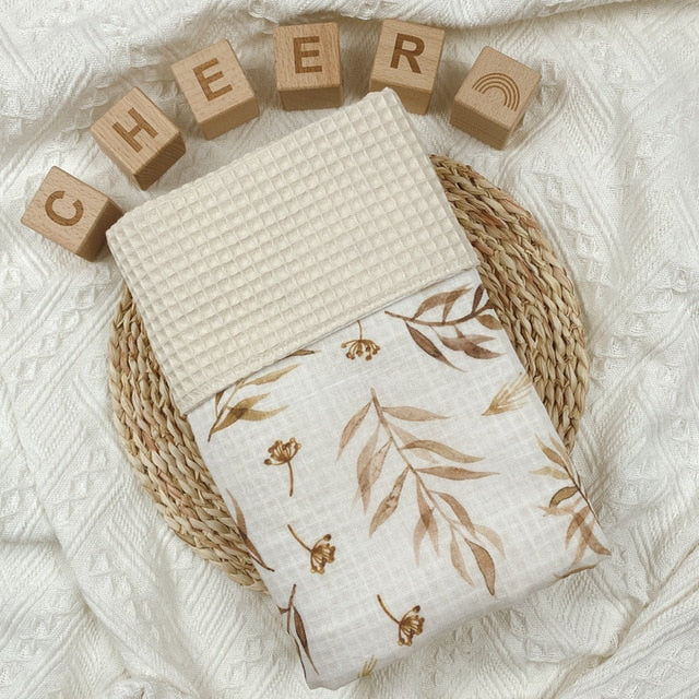 Luxurious Floral Waffle Blanket