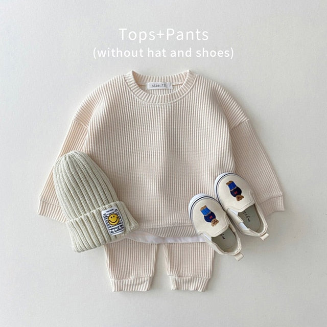 Waffle Knit Baby Pant Suit