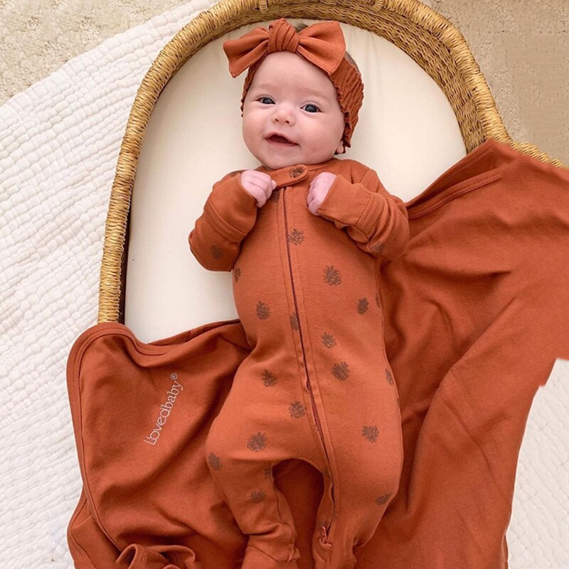 Coral Velvet Footie Jumpsuit