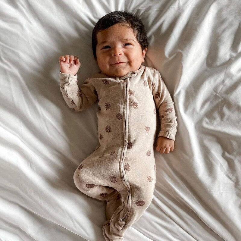 Coral Velvet Footie Jumpsuit