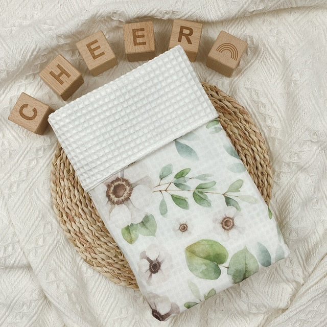 Luxurious Floral Waffle Blanket