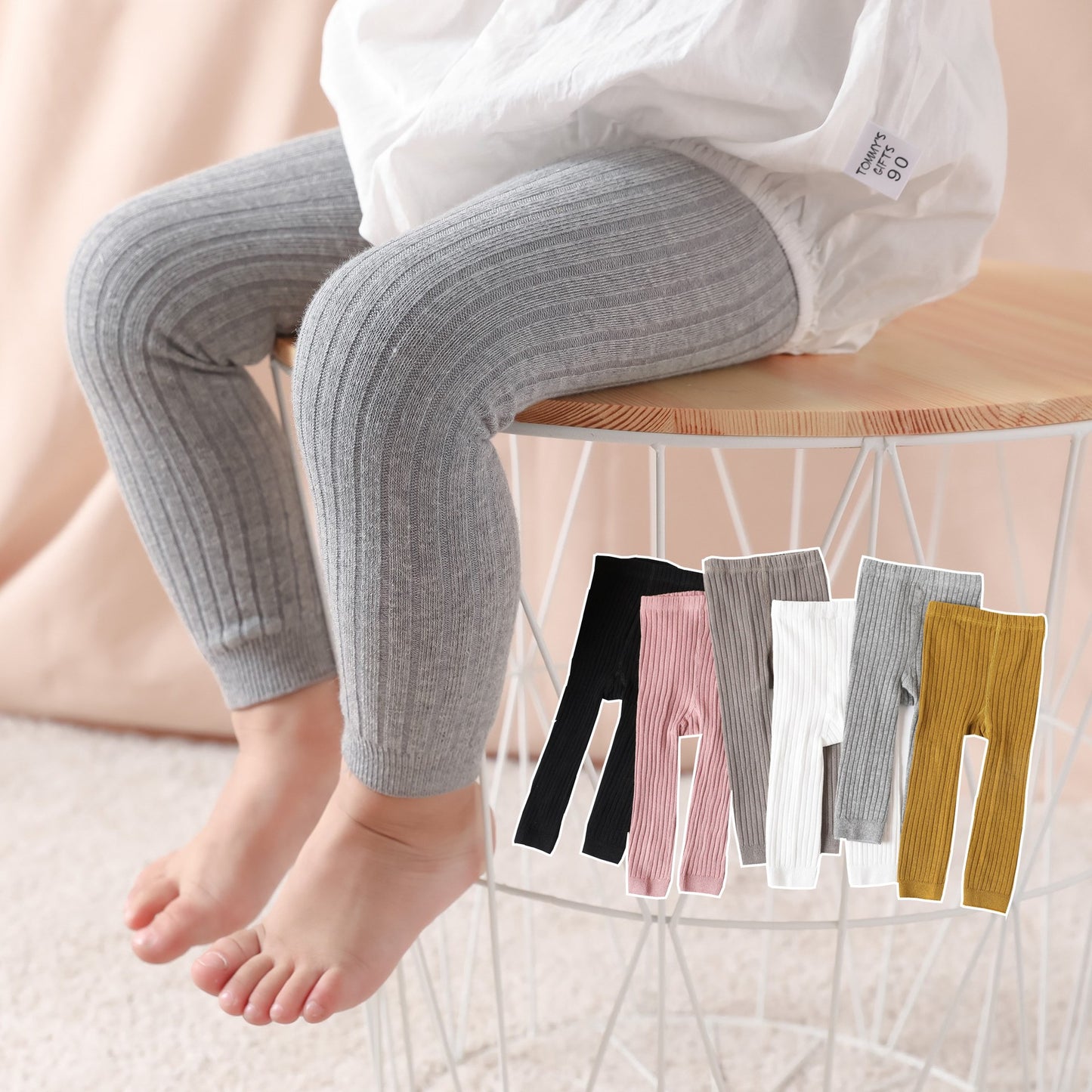 Ribbed Cotton Leggings