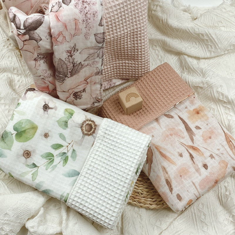 Luxurious Floral Waffle Blanket